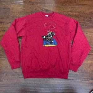 NEW NOON GOONS MIDWEST COWBOY RED HOODIE SZ MEDIUM M